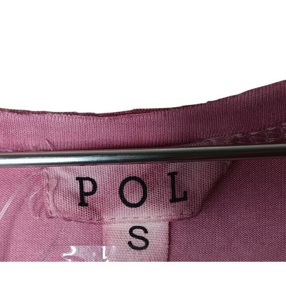 POL Oversized Maxi Dress Small Pink Sleeveless Henley Tank Textured Panels 48” - Picture 7 of 12